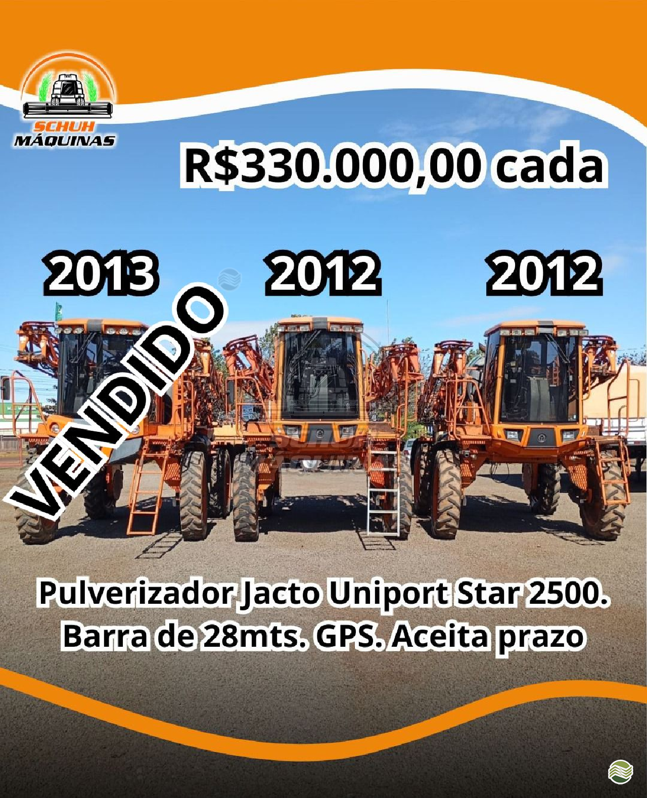 PULVERIZADOR JACTO UNIPORT 2500 STAR Tração 4x2 Schuh Máquinas MARECHAL CANDIDO RONDON PARANÁ PR